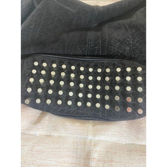 Alexander Wang Women's Black Suede Croc Embossed Hobo Bag - OS - Picture 10 of 14